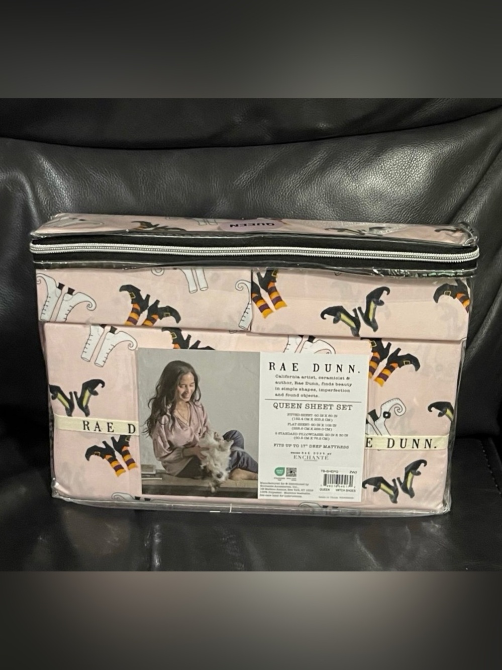 Halloween Rae Dunn Queen Sheet Set - Rae Dunn Halloween Witch Boots Sheets